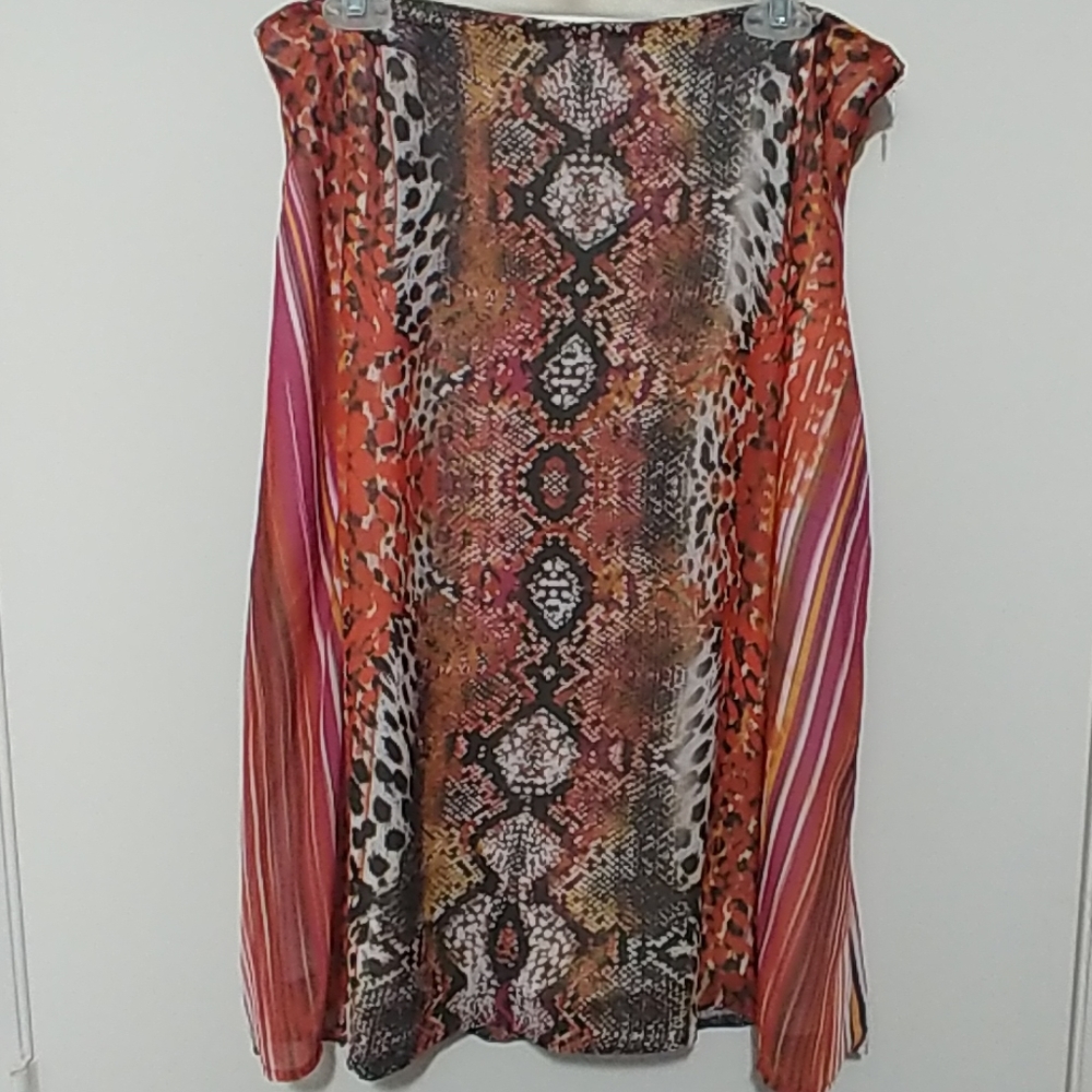Cato multi color multi print skirt size 12.